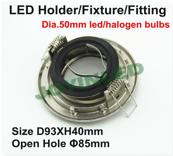 recessed LED downlight light holder spotlight down light fixture frame gu10 mr16 socket circle satin fitting