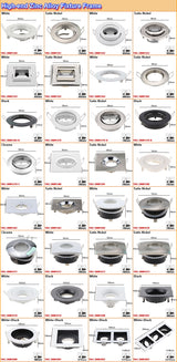 recessed LED downlight light holder spotlight down light fixture frame gu10 mr16 socket circle satin fitting