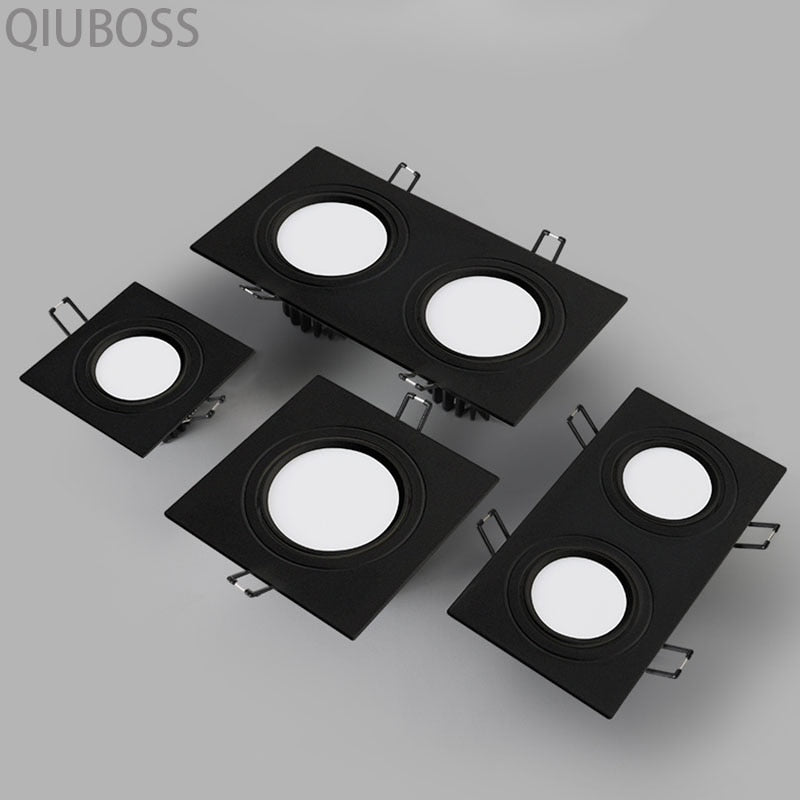 Square Dimmable LED Downlight Recessed LED Ceiling Spotlight 7W/9W/12W/14W/18W/24W AC90~260V Indoor Lighting