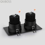 Square Dimmable LED Downlight Recessed LED Ceiling Spotlight 7W/9W/12W/14W/18W/24W AC90~260V Indoor Lighting