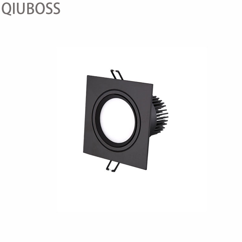 Square Dimmable LED Downlight Recessed LED Ceiling Spotlight 7W/9W/12W/14W/18W/24W AC90~260V Indoor Lighting