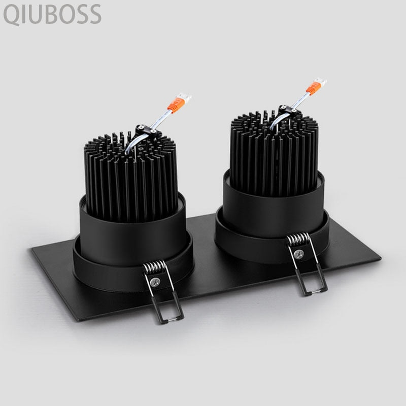 Square Dimmable LED Downlight Recessed LED Ceiling Spotlight 7W/9W/12W/14W/18W/24W AC90~260V Indoor Lighting