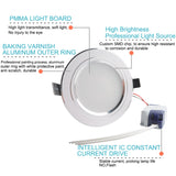 Round LED Downlight 3W 5W 9W 12W 15W 18W Silver White Ultra Thin Aluminum AC110V 220V 240V Round Recessed LED Spot Lighting