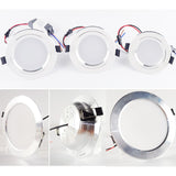 Round LED Downlight 3W 5W 9W 12W 15W 18W Silver White Ultra Thin Aluminum AC110V 220V 240V Round Recessed LED Spot Lighting
