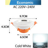Round LED Downlight 3W 5W 9W 12W 15W 18W Silver White Ultra Thin Aluminum AC110V 220V 240V Round Recessed LED Spot Lighting