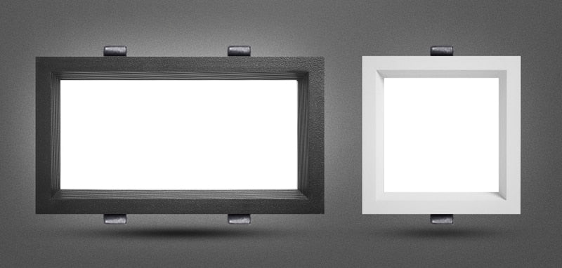 Square Dimmable Recessed LED Downlights 12W 18W 24W 30W LED Ceiling Spot Lights AC85~265V LED Panel Lights Indoor Lighting