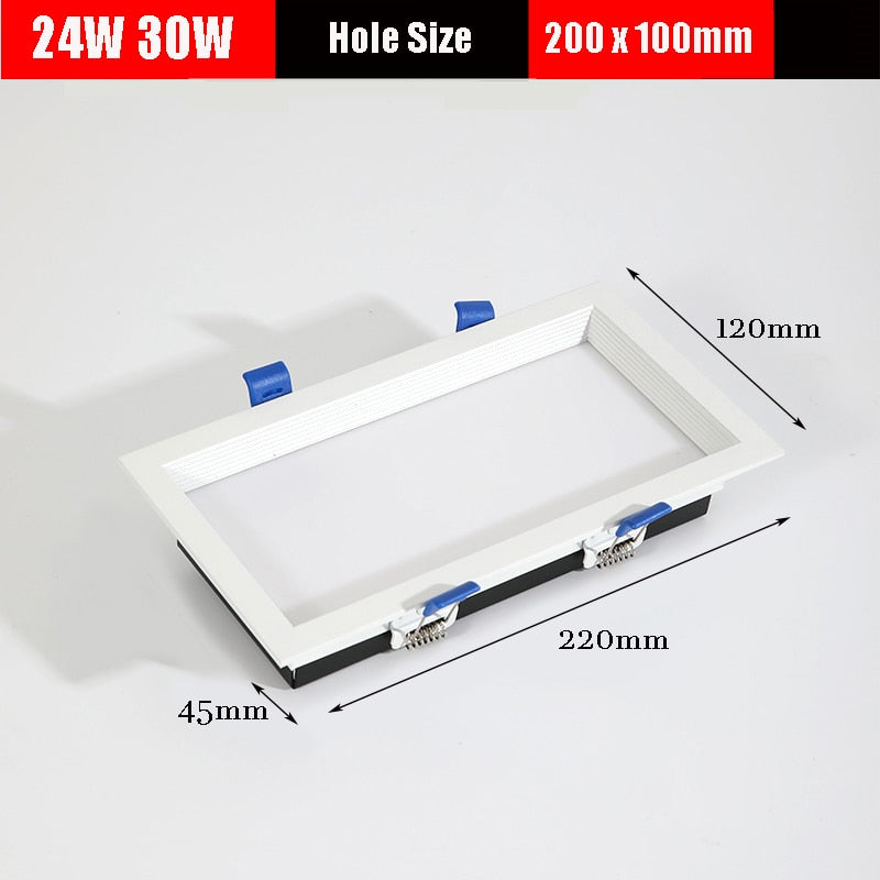 Square Dimmable Recessed LED Downlights 12W 18W 24W 30W LED Ceiling Spot Lights AC85~265V LED Panel Lights Indoor Lighting