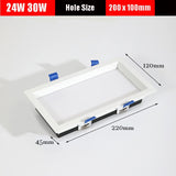 Square Dimmable Recessed LED Downlights 12W 18W 24W 30W LED Ceiling Spot Lights AC85~265V LED Panel Lights Indoor Lighting