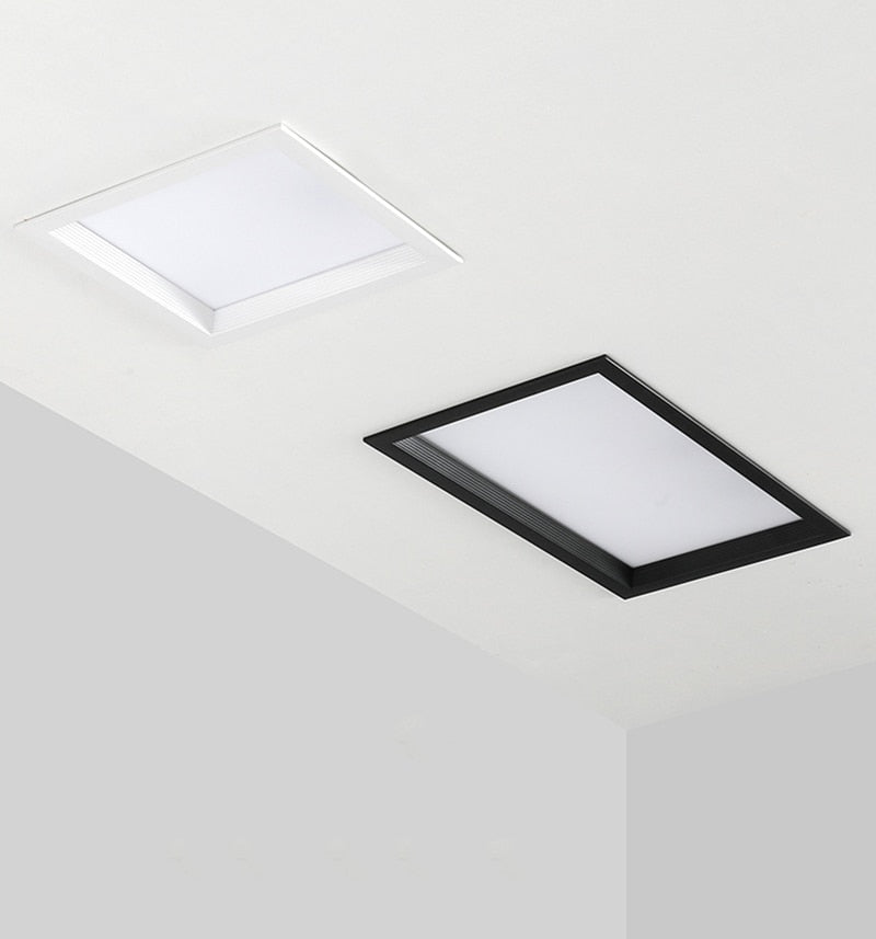 Square Dimmable Recessed LED Downlights 12W 18W 24W 30W LED Ceiling Spot Lights AC85~265V LED Panel Lights Indoor Lighting