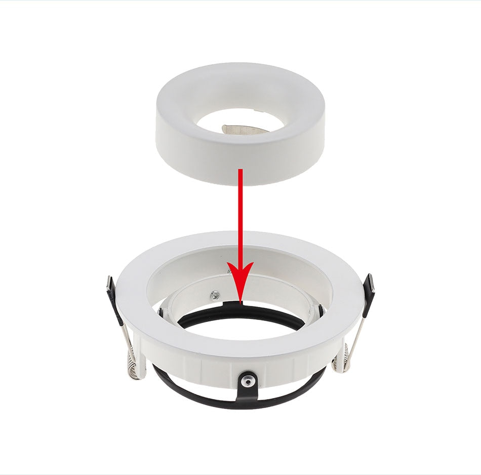 GU10 Spot bulb fixture 360 degree adjustable MR16 fitting mounting ceiling spot lights frame round downlight holder bases Fitting