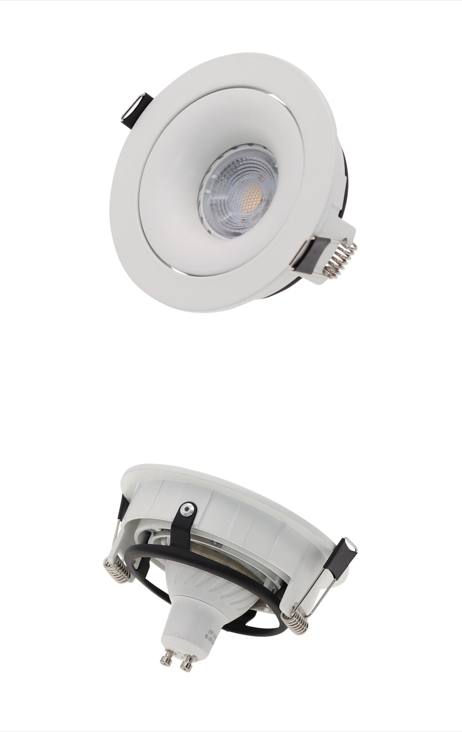 GU10 Spot bulb fixture 360 degree adjustable MR16 fitting mounting ceiling spot lights frame round downlight holder bases Fitting