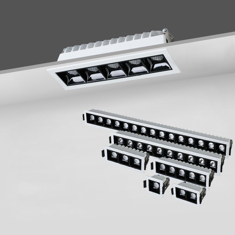 LED Linear Light COB Downlight Dimmable 10W 20W 30W 24 Degree Ceiling Spot Lights 2W 4W 6W 85-265V White Black Bathroom Lighting