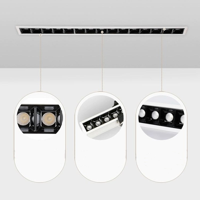 LED Linear Light COB Downlight Dimmable 10W 20W 30W 24 Degree Ceiling Spot Lights 2W 4W 6W 85-265V White Black Bathroom Lighting