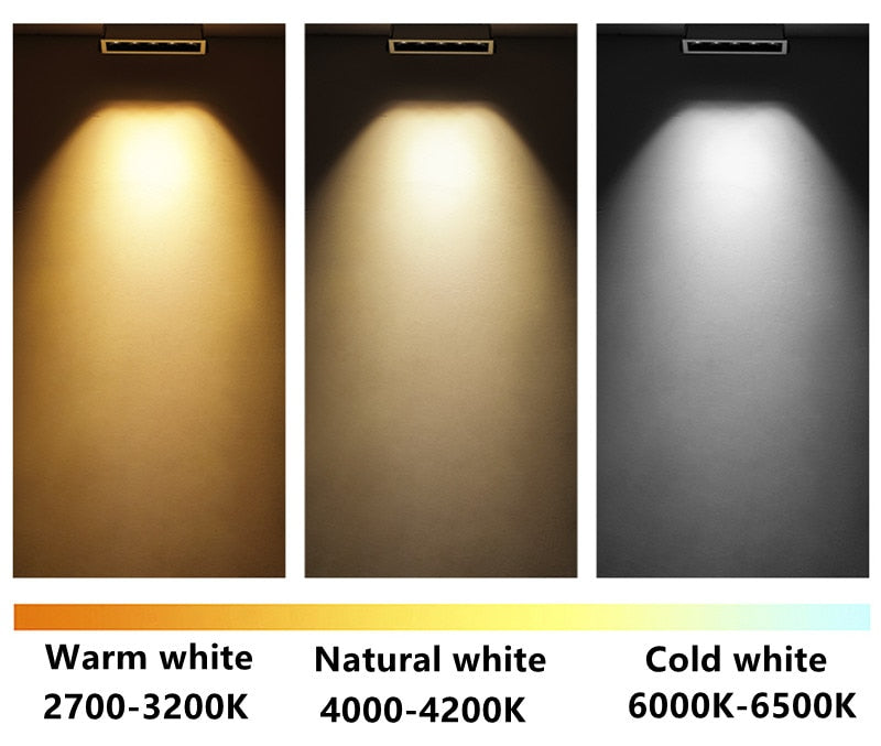 LED Linear Light COB Downlight Dimmable 10W 20W 30W 24 Degree Ceiling Spot Lights 2W 4W 6W 85-265V White Black Bathroom Lighting