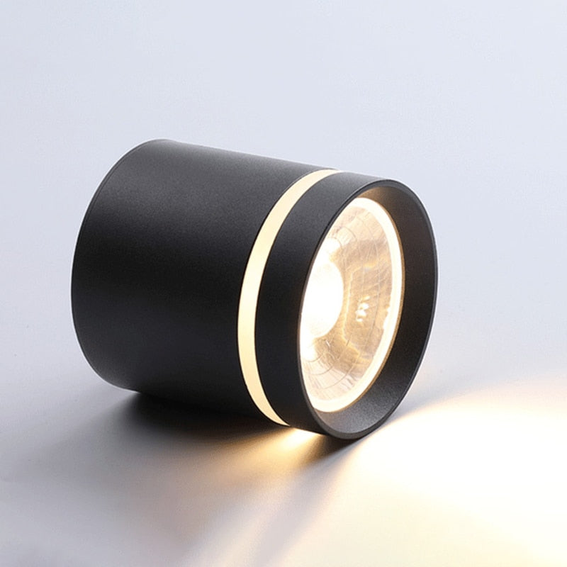 Dimmable LED downlight COB spotlight AC85-265V 7W 1W 12W 15W adjustable angle aluminum surface mounted light indoor lighting