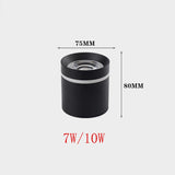 Dimmable LED downlight COB spotlight AC85-265V 7W 1W 12W 15W adjustable angle aluminum surface mounted light indoor lighting