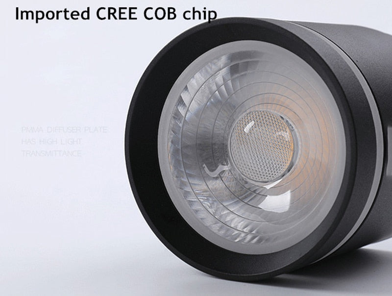 Dimmable LED downlight COB spotlight AC85-265V 7W 1W 12W 15W adjustable angle aluminum surface mounted light indoor lighting