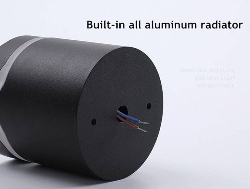 Dimmable LED downlight COB spotlight AC85-265V 7W 1W 12W 15W adjustable angle aluminum surface mounted light indoor lighting