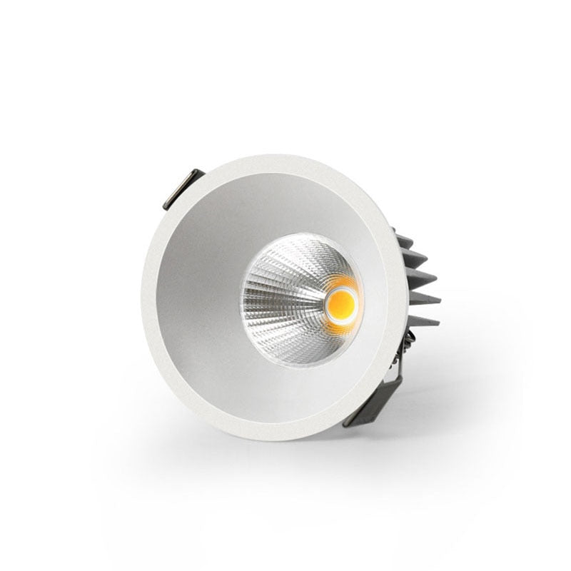 LED Round Recessed Dimmable Downlights 7W/9W/12W/15W COB LED Anti Glare Ceiling Spotlights AC90~260V Background Indoor Lighting