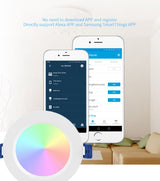 Zigbee 3.0 Tuya Home Smart RGBCW Downlight Indoor Ambient Light Voice Remote Control Compatible With Alexa Google Home 10W/12W