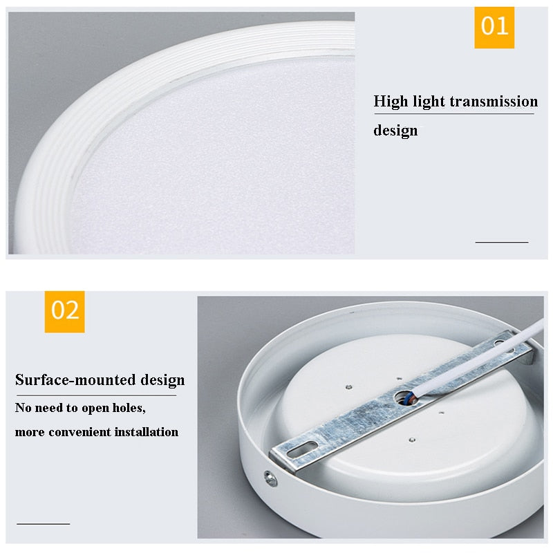 LED COB Downlight LED Surface Mounted Downlight Without Perforation Panel Light Home Decor Cob Ceiling Fixtures Lighting