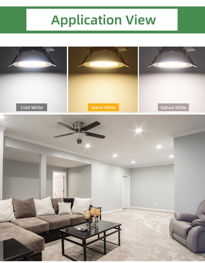 Kaguyahime LED Downlight Lamp 3W 5W 9W 12W 15W 18W 220V Gold/Silver Ultra Thin Down Light Aluminum Round Recessed Spotlight