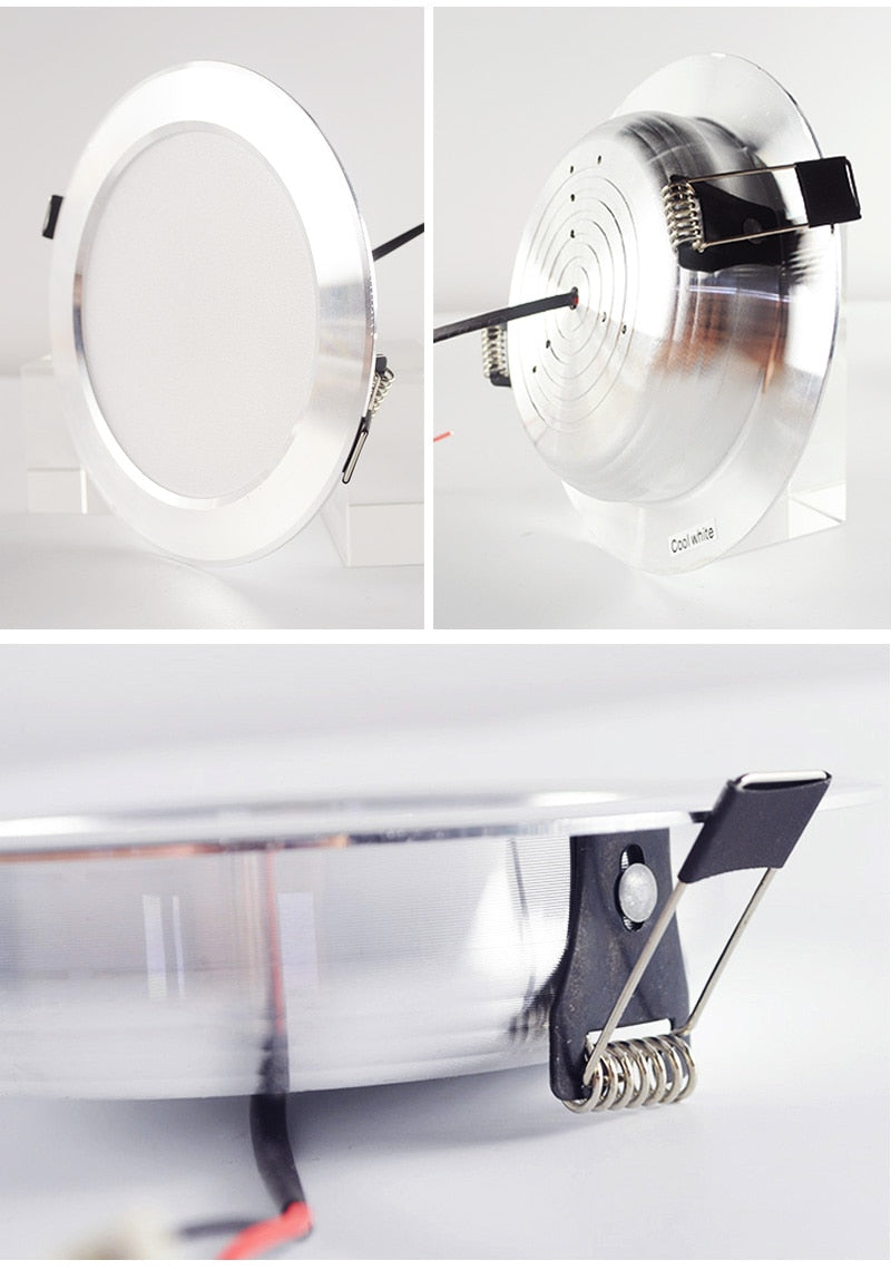 Kaguyahime LED Downlight Lamp 3W 5W 9W 12W 15W 18W 220V Gold/Silver Ultra Thin Down Light Aluminum Round Recessed Spotlight