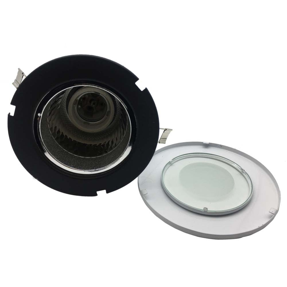 Recessed edison Ceiling Bathroom Downlight kit 70mm 90mm Cut Hole Spot Lamp Fitting Frame Bulb Replaceable E26 E27 Sockets