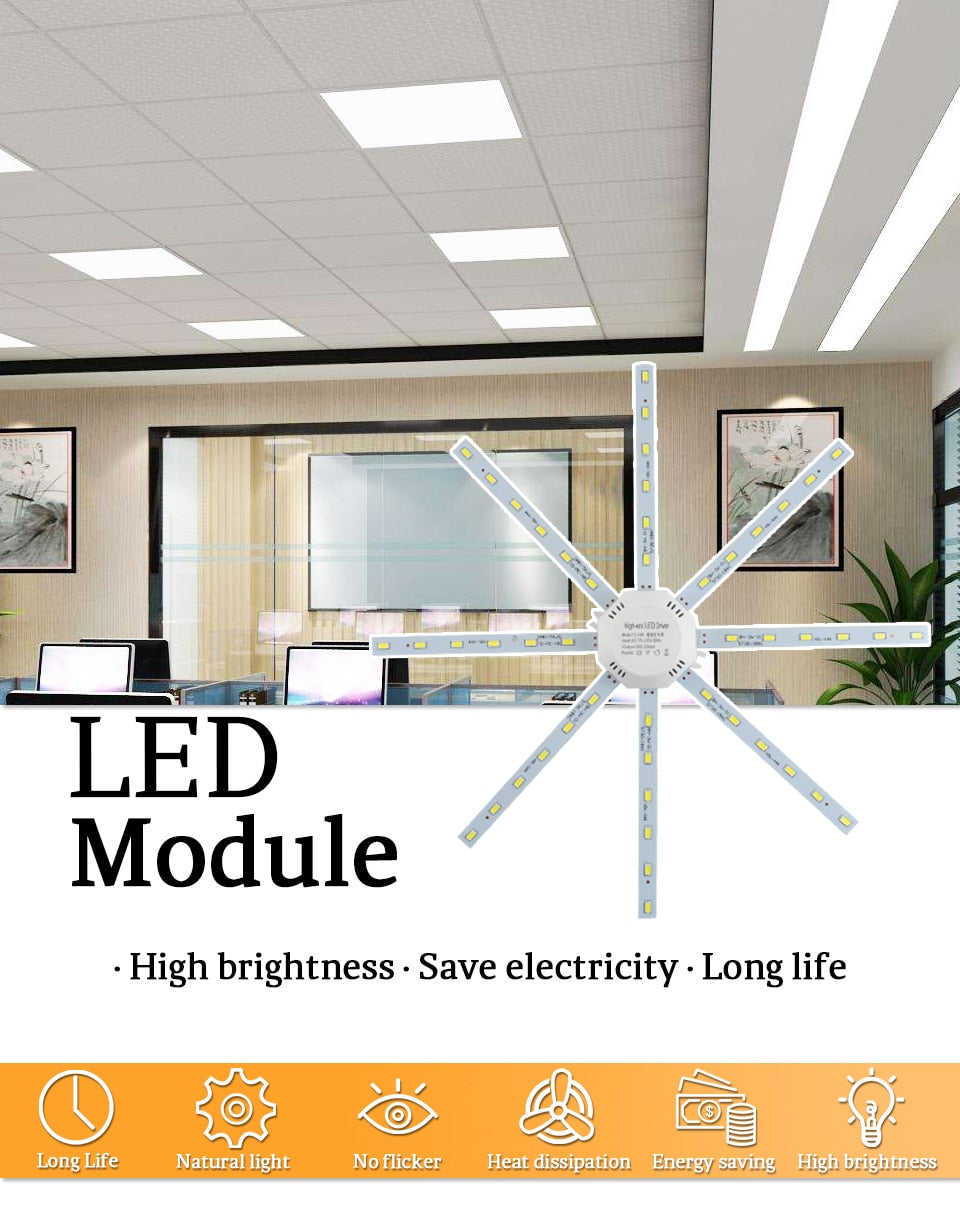 Led Downlight Accessory Octopus Magnetic plate Ring Light Led Lamp 12W 16W 20W 24W 220V For Ceiling Lamp Absorb dome Replace