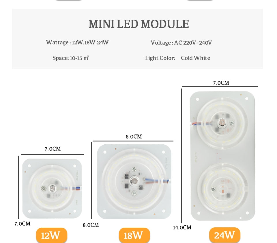 Led Downlight Accessory Octopus Magnetic plate Ring Light Led Lamp 12W 16W 20W 24W 220V For Ceiling Lamp Absorb dome Replace