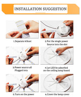 Led Downlight Accessory Octopus Magnetic plate Ring Light Led Lamp 12W 16W 20W 24W 220V For Ceiling Lamp Absorb dome Replace