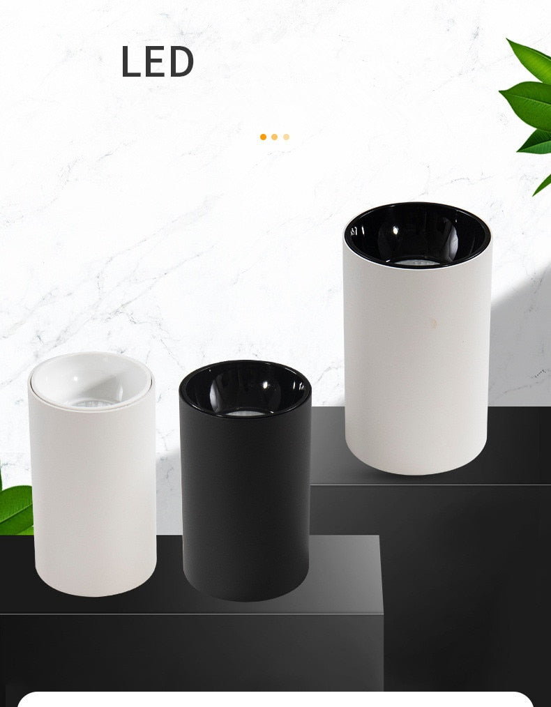 Round Dimmable Surface Mounted LED Downlights 7W 9W 12W 15W COB LED Ceiling Spot Lights AC110-220V LED Lamp Indoor Lighting