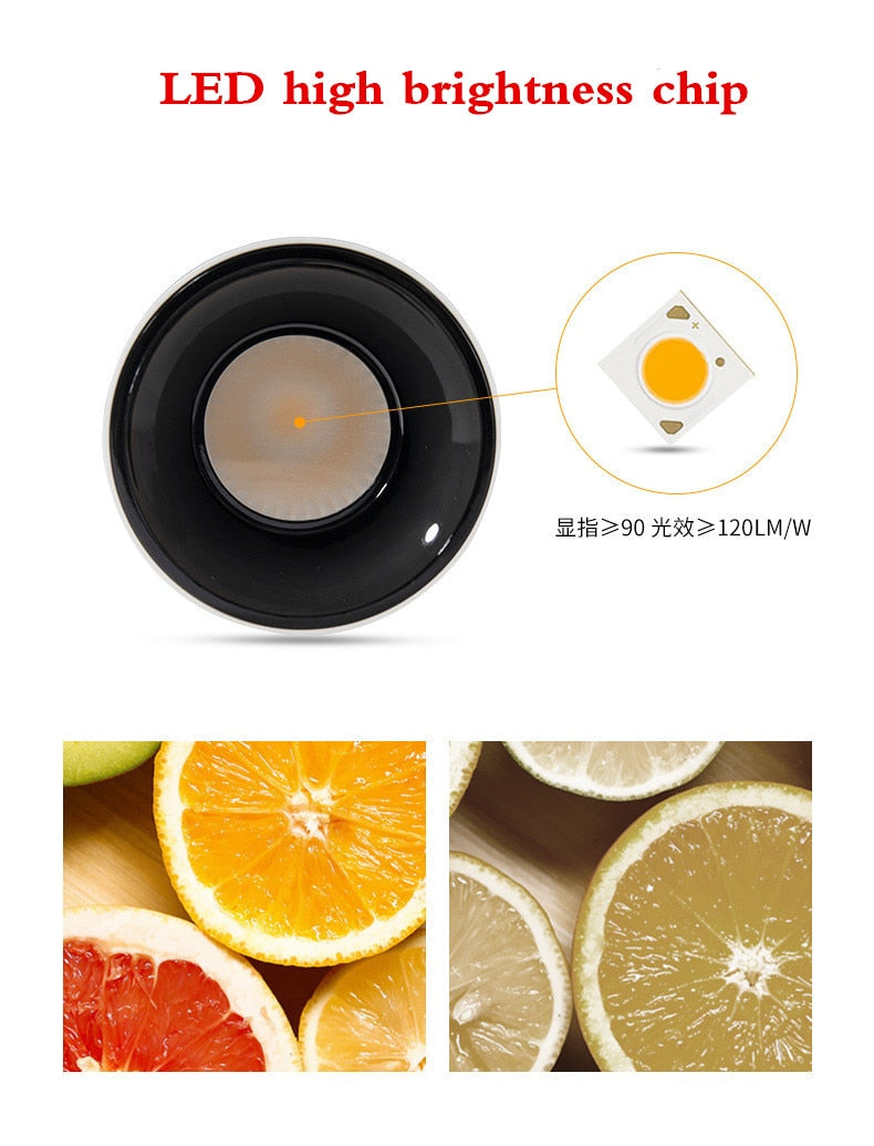 Round Dimmable Surface Mounted LED Downlights 7W 9W 12W 15W COB LED Ceiling Spot Lights AC110-220V LED Lamp Indoor Lighting