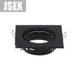 Square Metal Black Recessed LED Ceiling Light Frame MR16 GU10 Bulb Fixture Downlight Holder GU10 Spot Light Fitting
