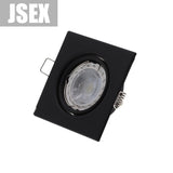 Square Metal Black Recessed LED Ceiling Light Frame MR16 GU10 Bulb Fixture Downlight Holder GU10 Spot Light Fitting