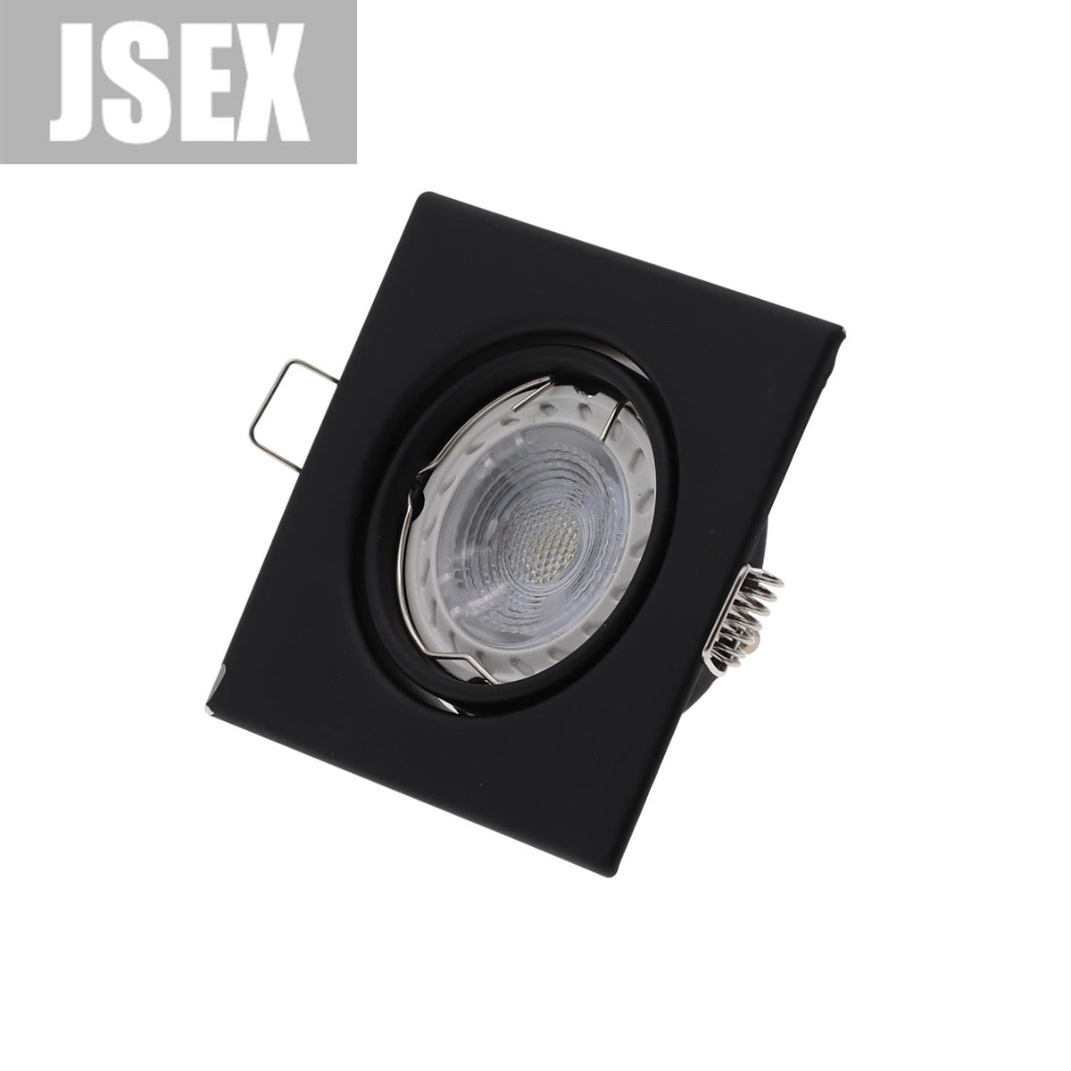 Square Metal Black Recessed LED Ceiling Light Frame MR16 GU10 Bulb Fixture Downlight Holder GU10 Spot Light Fitting