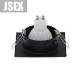 Square Metal Black Recessed LED Ceiling Light Frame MR16 GU10 Bulb Fixture Downlight Holder GU10 Spot Light Fitting