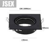 Square Metal Black Recessed LED Ceiling Light Frame MR16 GU10 Bulb Fixture Downlight Holder GU10 Spot Light Fitting