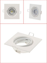 Square Metal Black Recessed LED Ceiling Light Frame MR16 GU10 Bulb Fixture Downlight Holder GU10 Spot Light Fitting