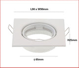 Square Metal Black Recessed LED Ceiling Light Frame MR16 GU10 Bulb Fixture Downlight Holder GU10 Spot Light Fitting