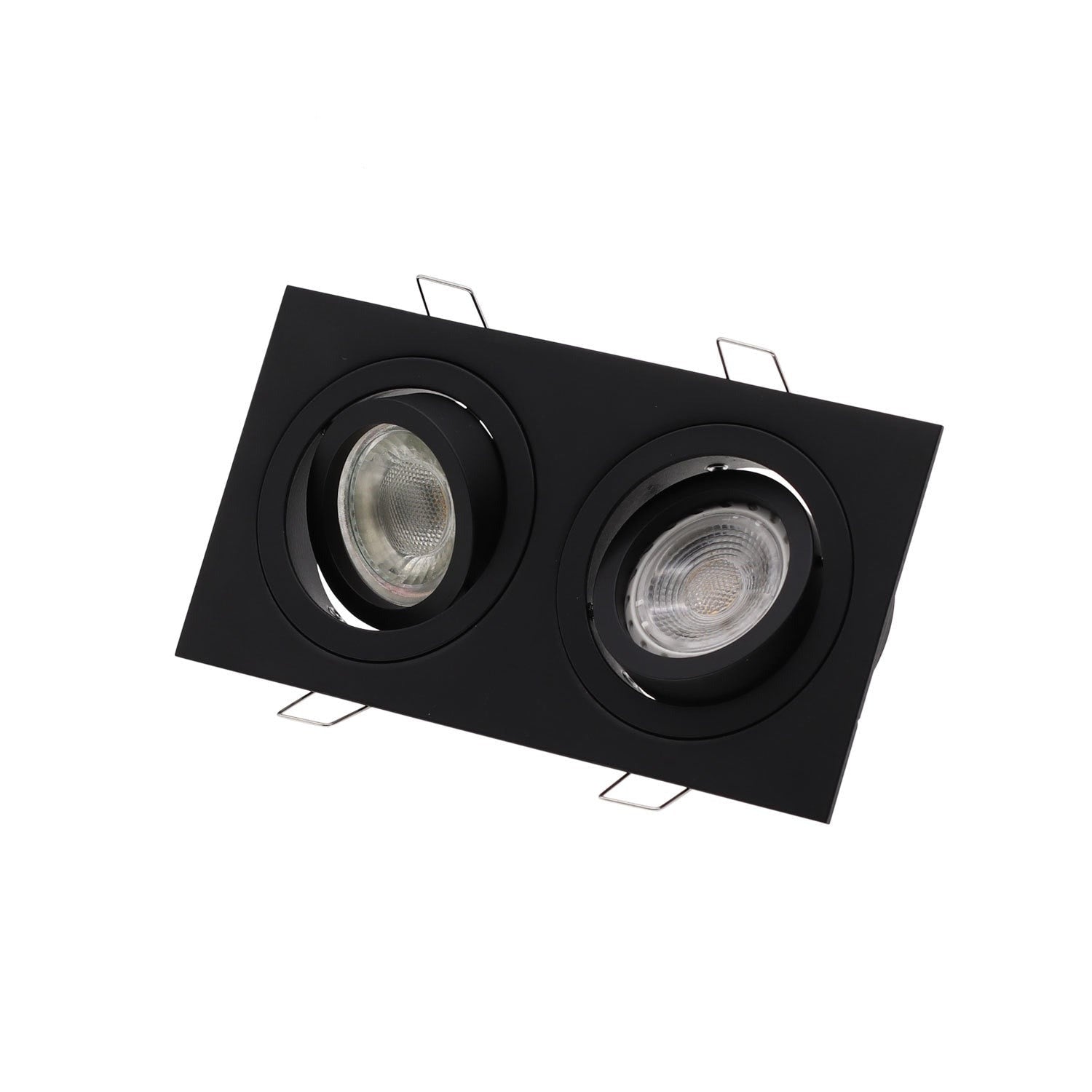 LED Aluminum GU10 MR16 Downlight Holder Black Silver White Fixture Frame Square Spot Light Bracket