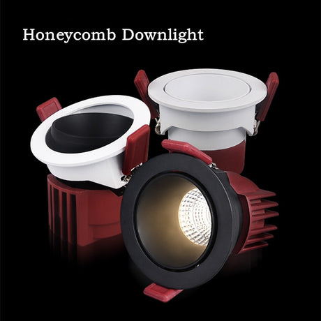 2021 New Honeycomb Downlight Led Ceiling Lamp Led Lighting For bedroom Living Room Corridor 7W 12W 15W Dimmable Indoor Lights