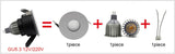 LEDIARY IP44 Waterproof LED Spot Downlights Ceiling Recessed 75mm Cut Hole Porch lamp Bathroom Use 85-265V 5W GU10 Light Source
