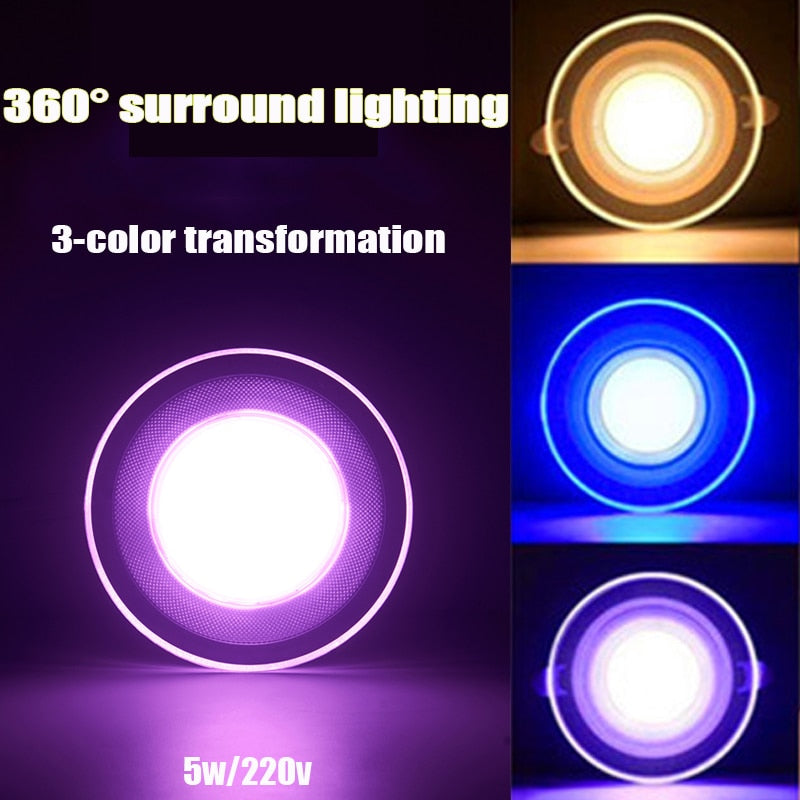 LED Downlight 20Pcs AC 85V-265V 5W 3 Color Dimmable Led Downlight Spot Light  Led Ceilling Lamp Indoor Ceilling Light Recessed Downlamp Home