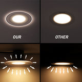 LED Downlight 20Pcs AC 85V-265V 5W 3 Color Dimmable Led Downlight Spot Light  Led Ceilling Lamp Indoor Ceilling Light Recessed Downlamp Home