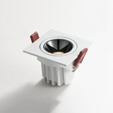 Angle Adjustable Anti-glare Square LED COB Recessed Downlight 7W 9W 12W 15W LED Ceiling Spot Light Kitchen Living room Indoor