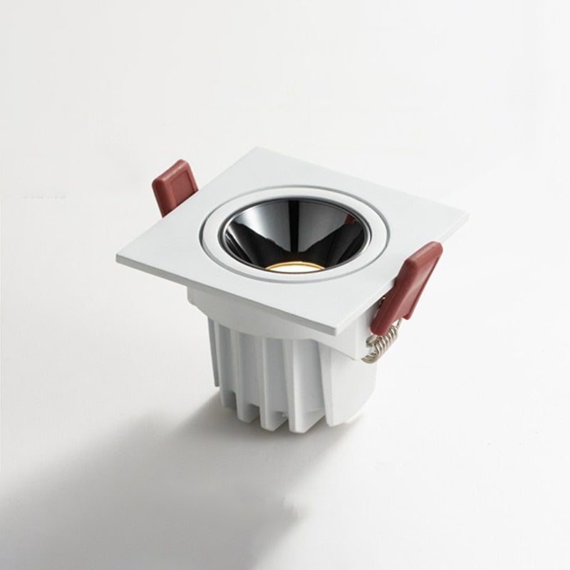 Angle Adjustable Anti-glare Square LED COB Recessed Downlight 7W 9W 12W 15W LED Ceiling Spot Light Kitchen Living room Indoor