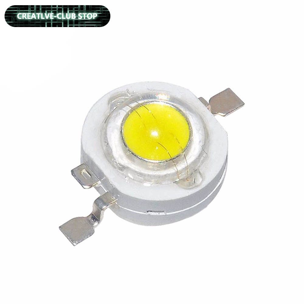 LED 1W 3W Wattage 100pcs  LED Light Emitting Diode headlight Power LED Flashligh LED For SpotLight DownLight Lamp LED Bulb DIY