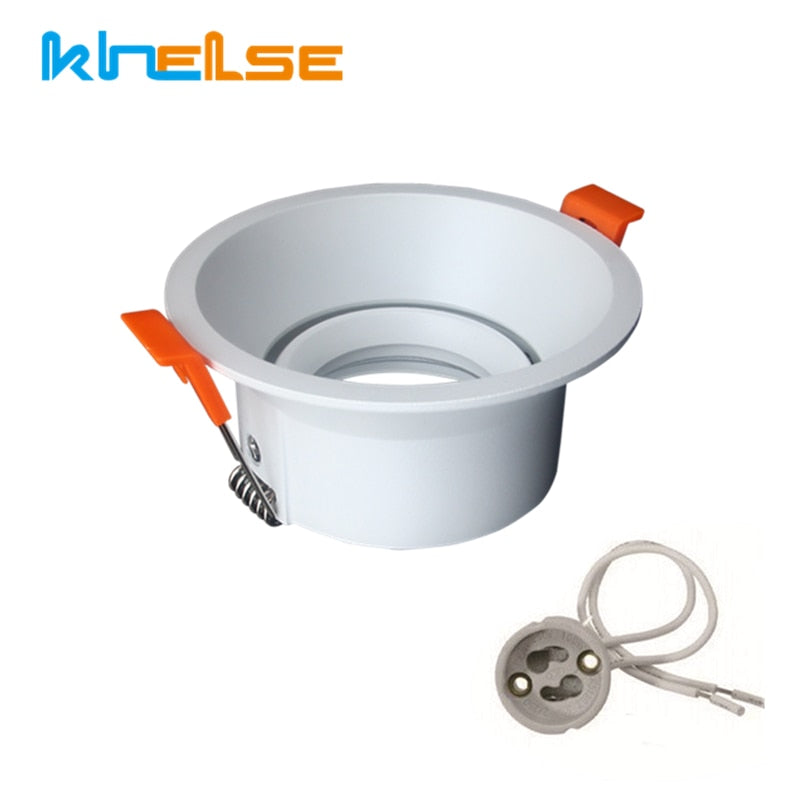 Adjustable LED Recessed Ceiling Downlight Mounting GU10/MR16 Socket Halogen Lamp Holder Base Frame Spot Lights Fitting Fixtures