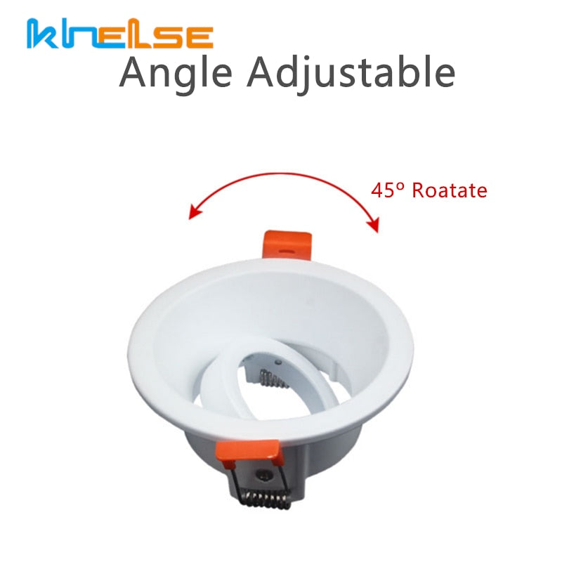 Adjustable LED Recessed Ceiling Downlight Mounting GU10/MR16 Socket Halogen Lamp Holder Base Frame Spot Lights Fitting Fixtures